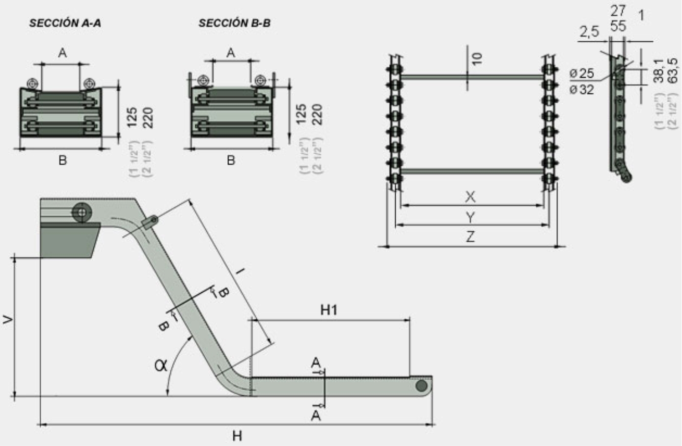 Conveyor 1 1/2” & 2 1/2”
